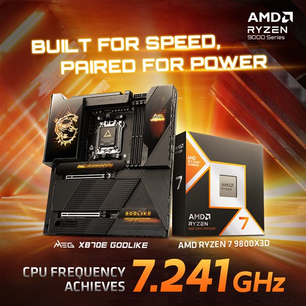 锐龙7 9800X3D超频高达7.24GHz！电压恐怖几乎2V  第2张